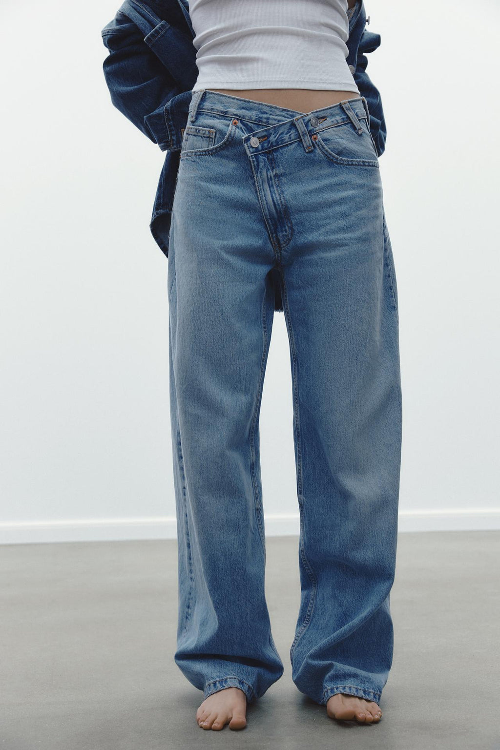 Jeans de cintura cruzada | Celine