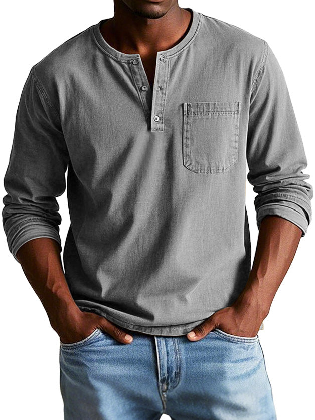 Camiseta henley de manga larga | Thomas