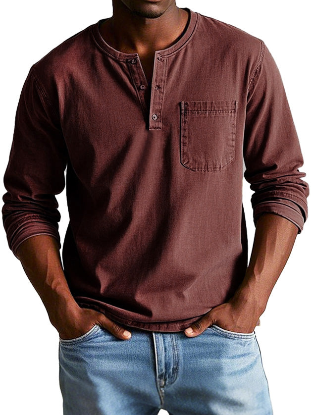 Camiseta henley de manga larga | Thomas