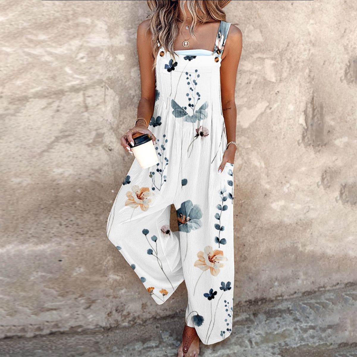 Peto largo de flor maxi | Noir