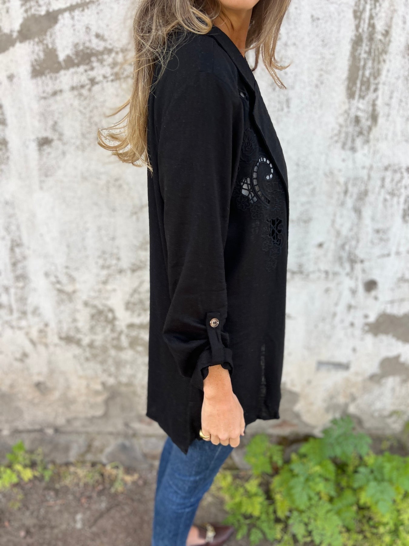 Blazer con bordados de encaje | Sienna