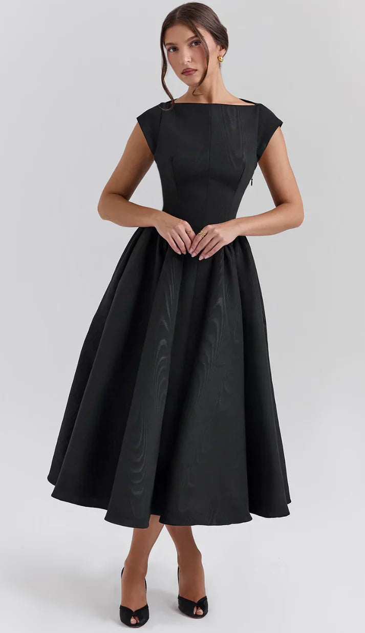Vestido midi con falda amplia | Débora