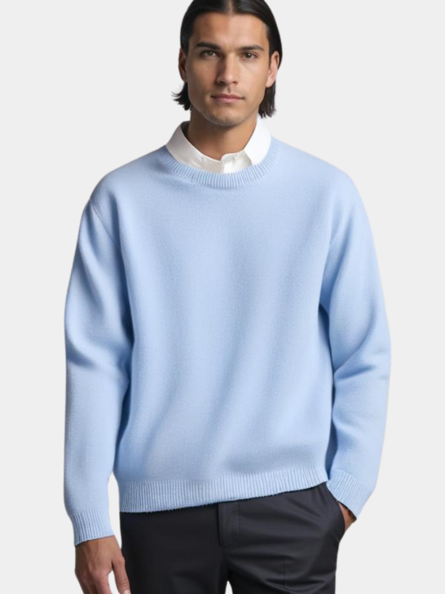 Jersey de cuello redondo en cachemira | Oriol
