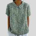 Blusa de manga corta con estampado botánico | Rowena