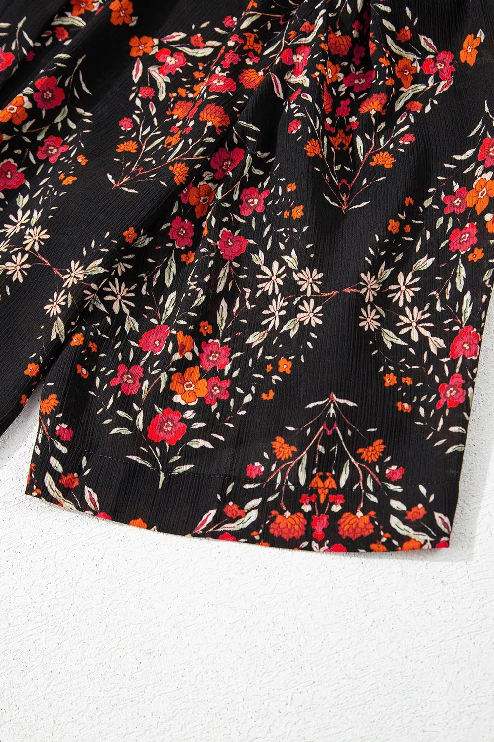 Camisa vintage con estampado floral y botones | Rita