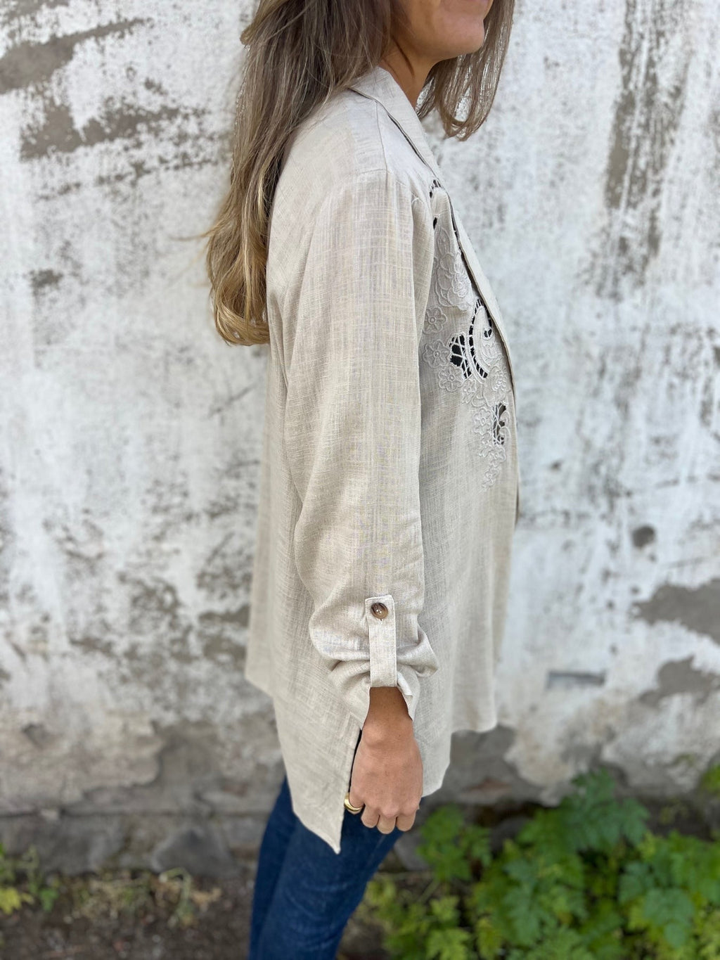 Blazer con bordados de encaje | Sienna