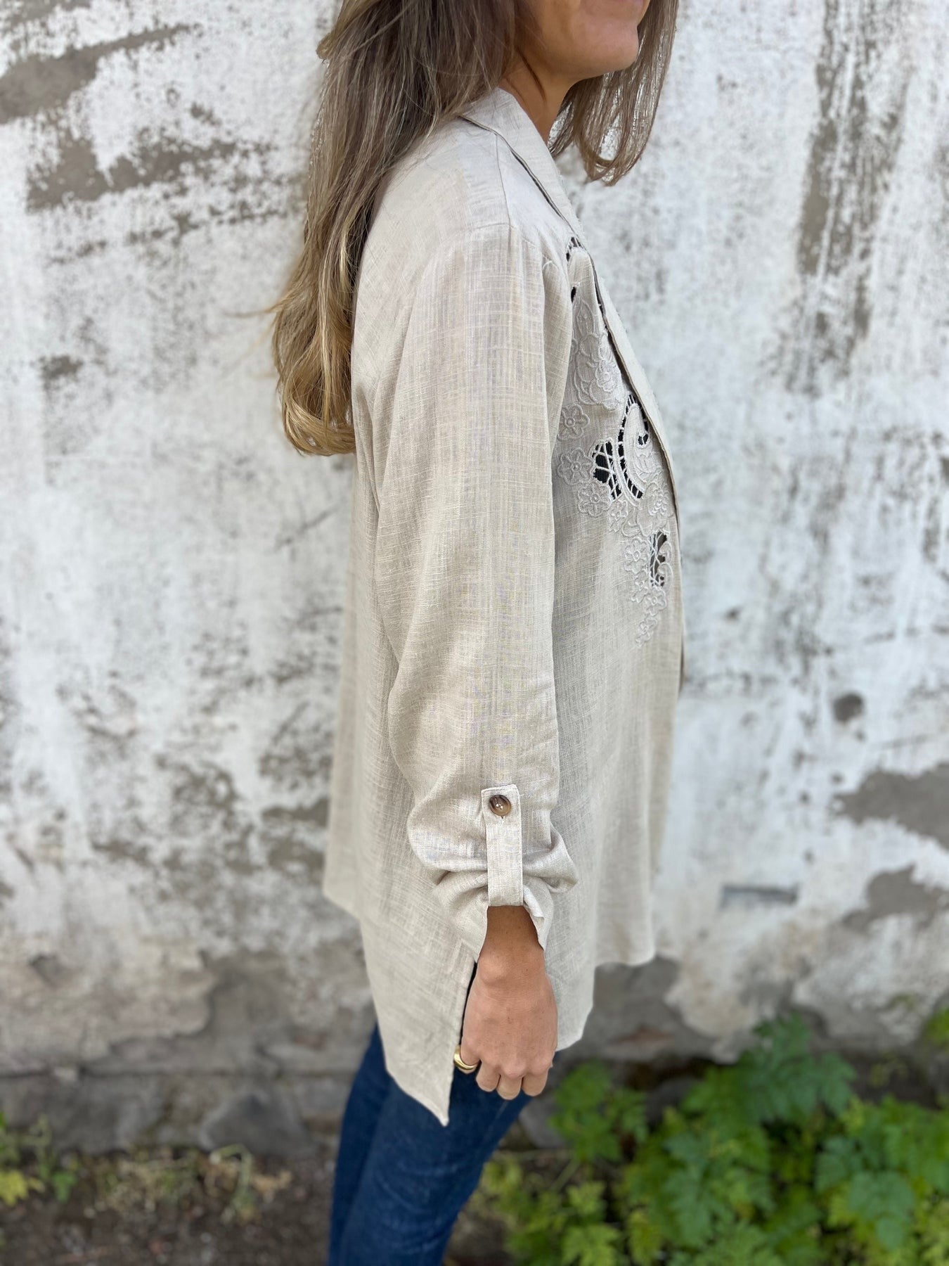 Blazer con bordados de encaje | Sienna