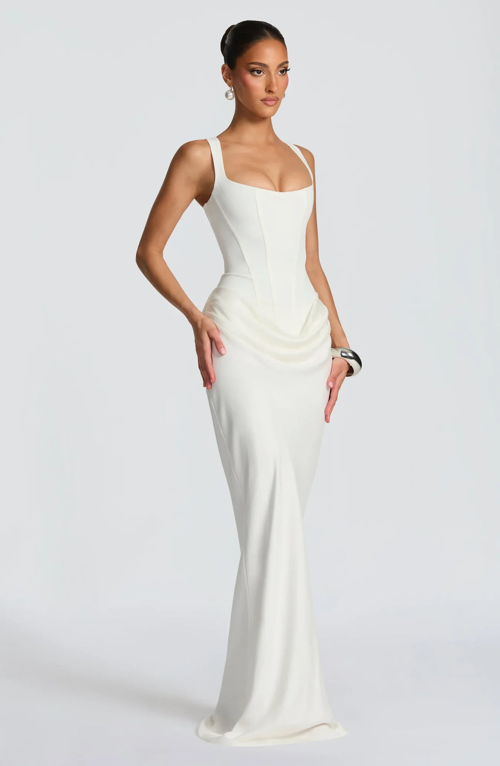 Vestido maxi de escote cuadrado | Leonor