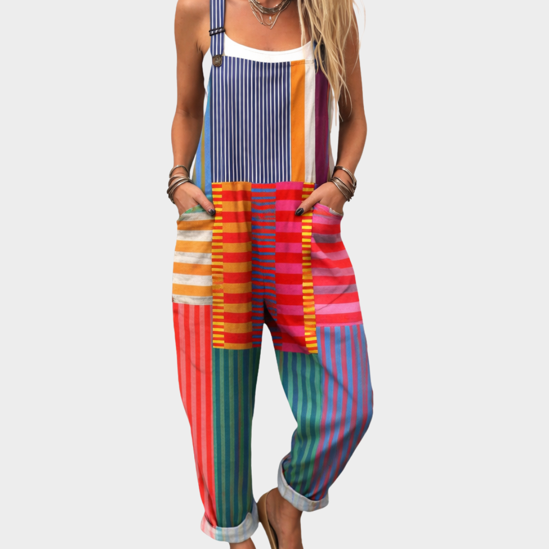 Peto patchwork de rayas multicolor | Fiesta