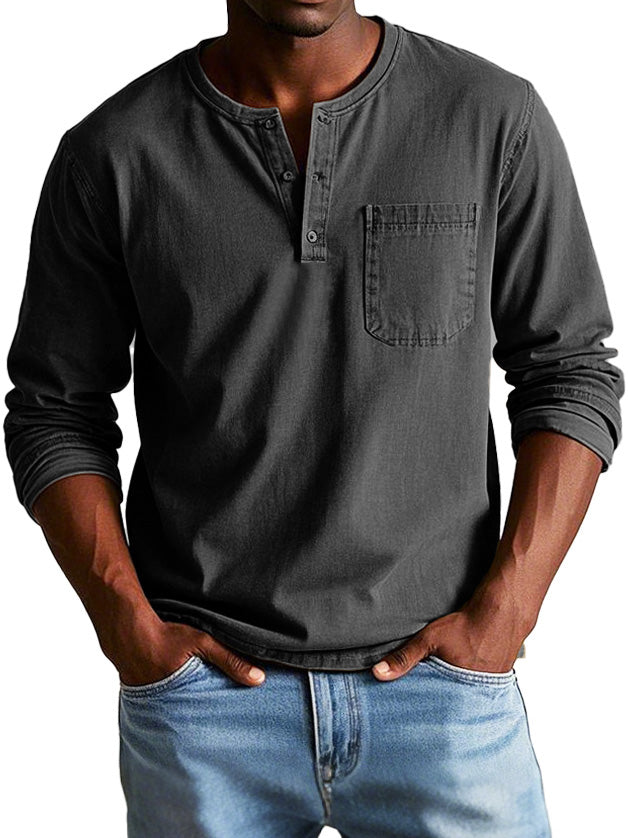 Camiseta henley de manga larga | Thomas