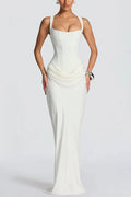 Vestido maxi de escote cuadrado | Leonor