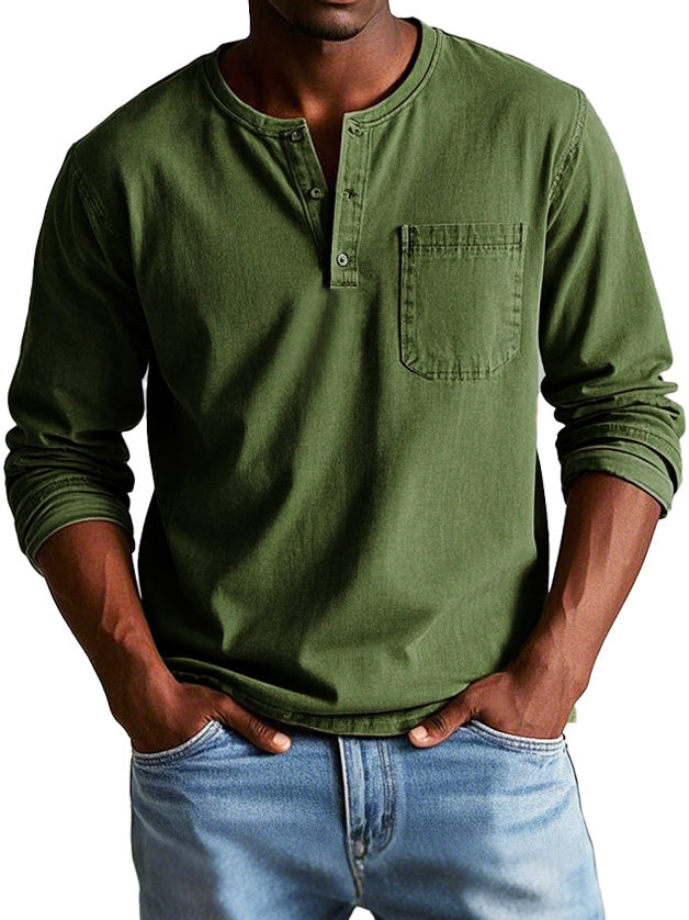 Camiseta henley de manga larga | Thomas