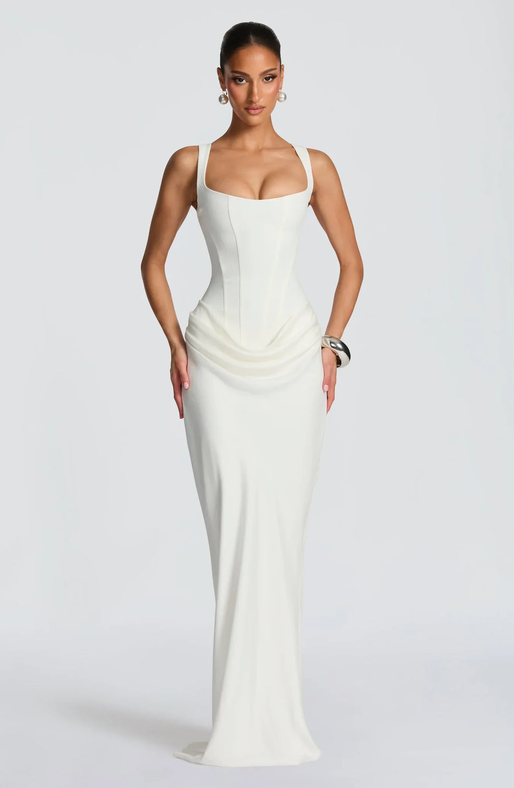 Vestido maxi de escote cuadrado | Leonor