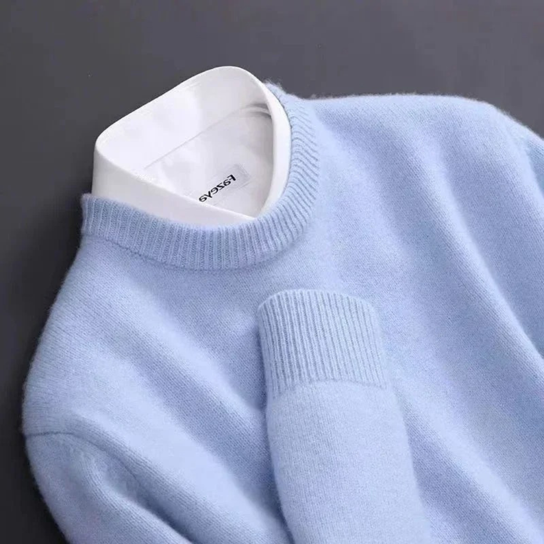 Jersey de cuello redondo en cachemira | Oriol
