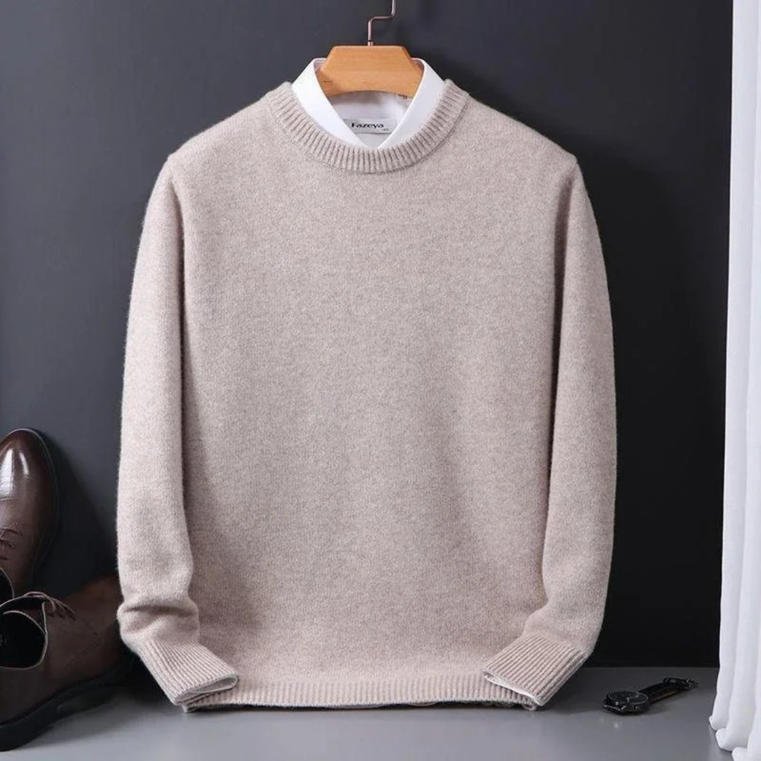 Jersey de cuello redondo en cachemira | Oriol