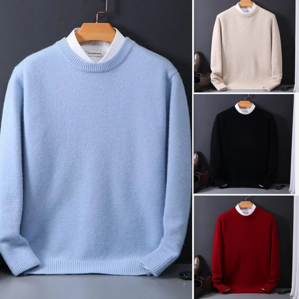 Jersey de cuello redondo en cachemira | Oriol