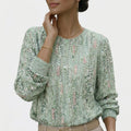 Jersey de punto con lentejuelas | Esmeralda