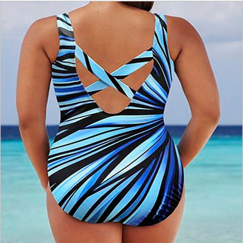 Bañador entero con estampado abstracto y efecto push-up | Lina