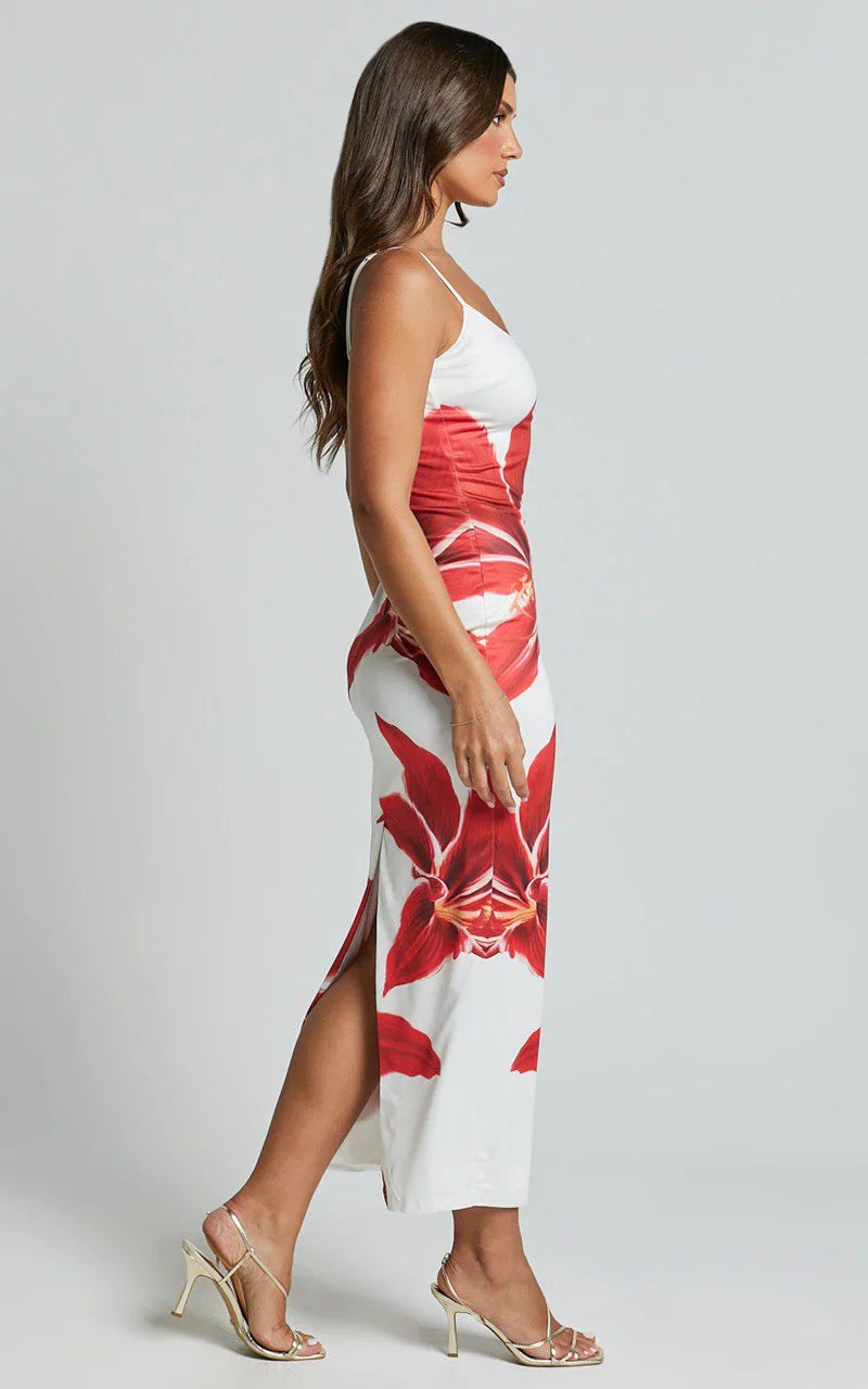 Vestido midi floral | Deia