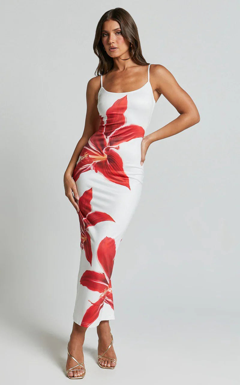 Vestido midi floral | Deia