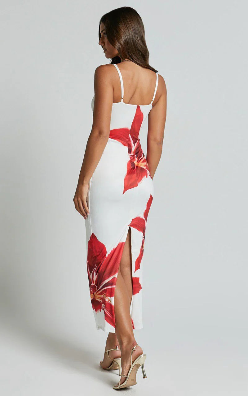Vestido midi floral | Deia
