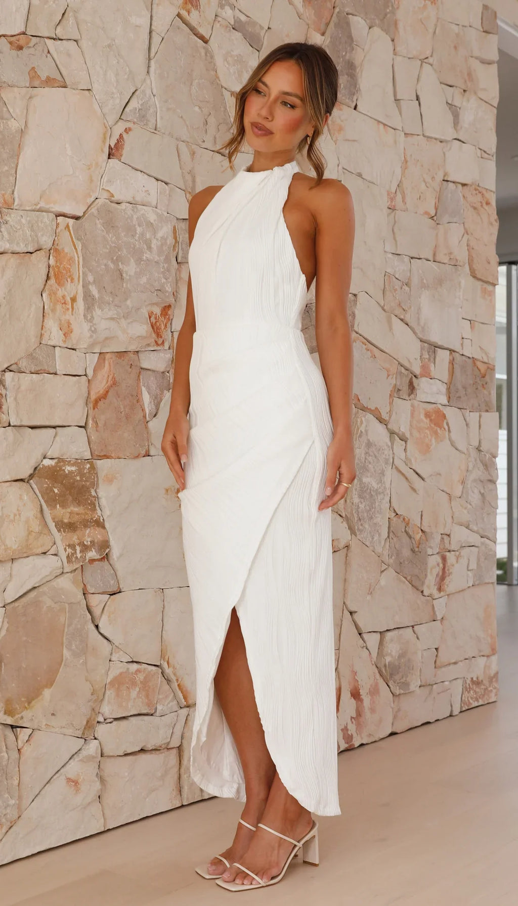 Vestido largo plisado | Celia