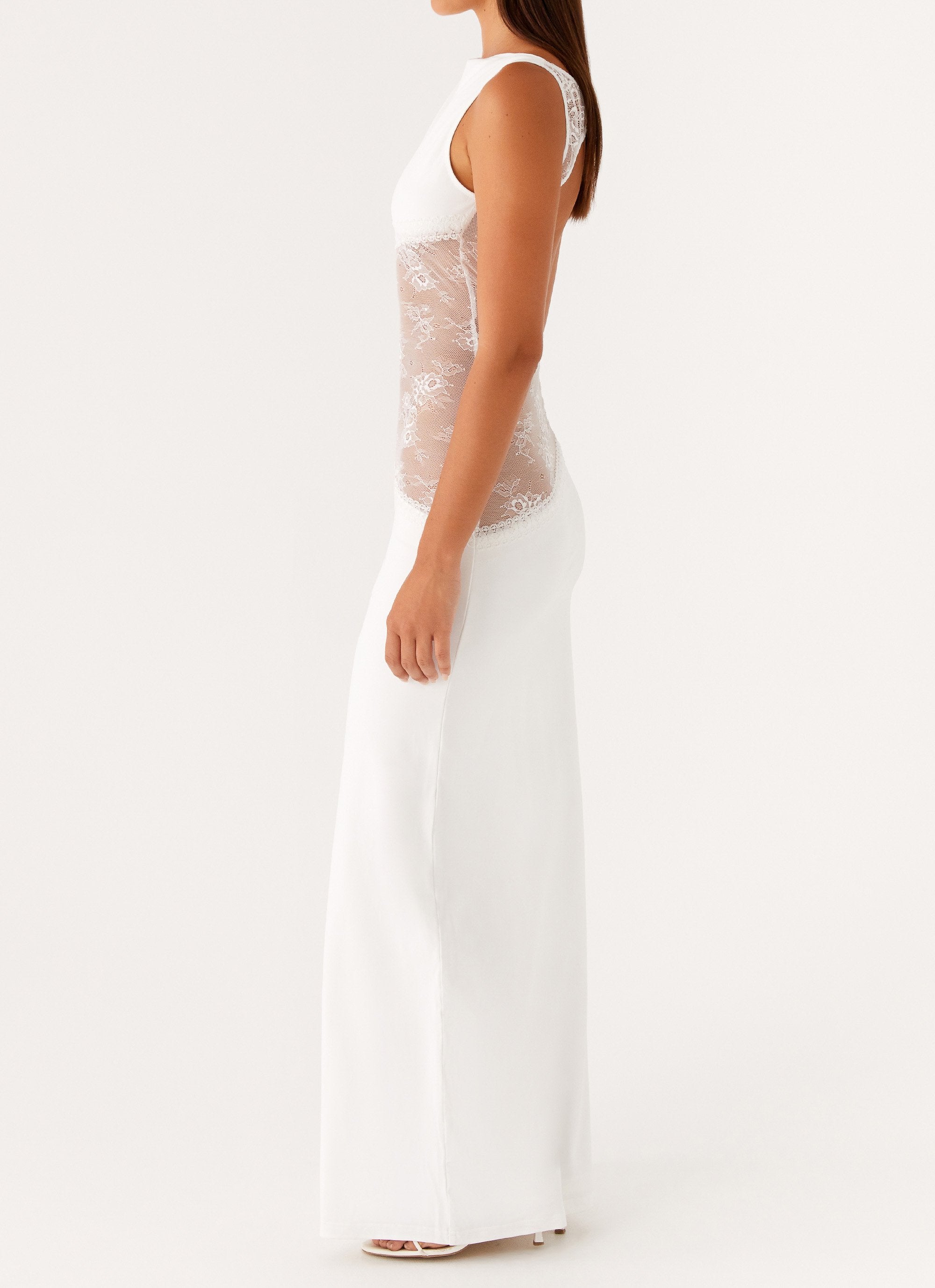 Vestido maxi bodycon con encaje | Mabel