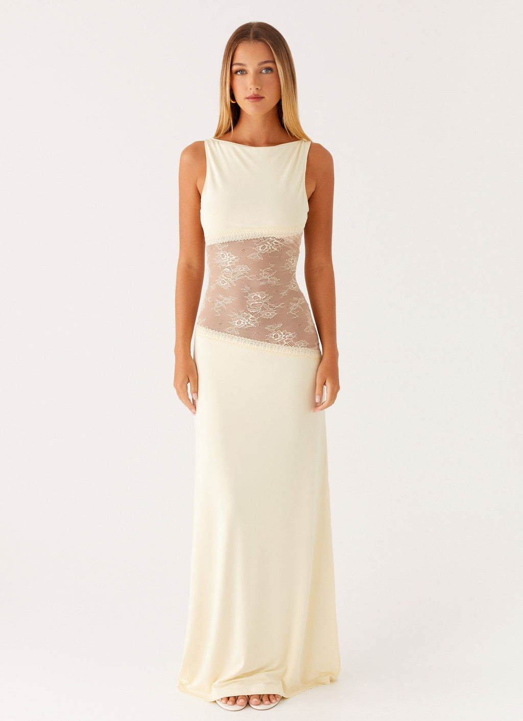 Vestido maxi bodycon con encaje | Mabel