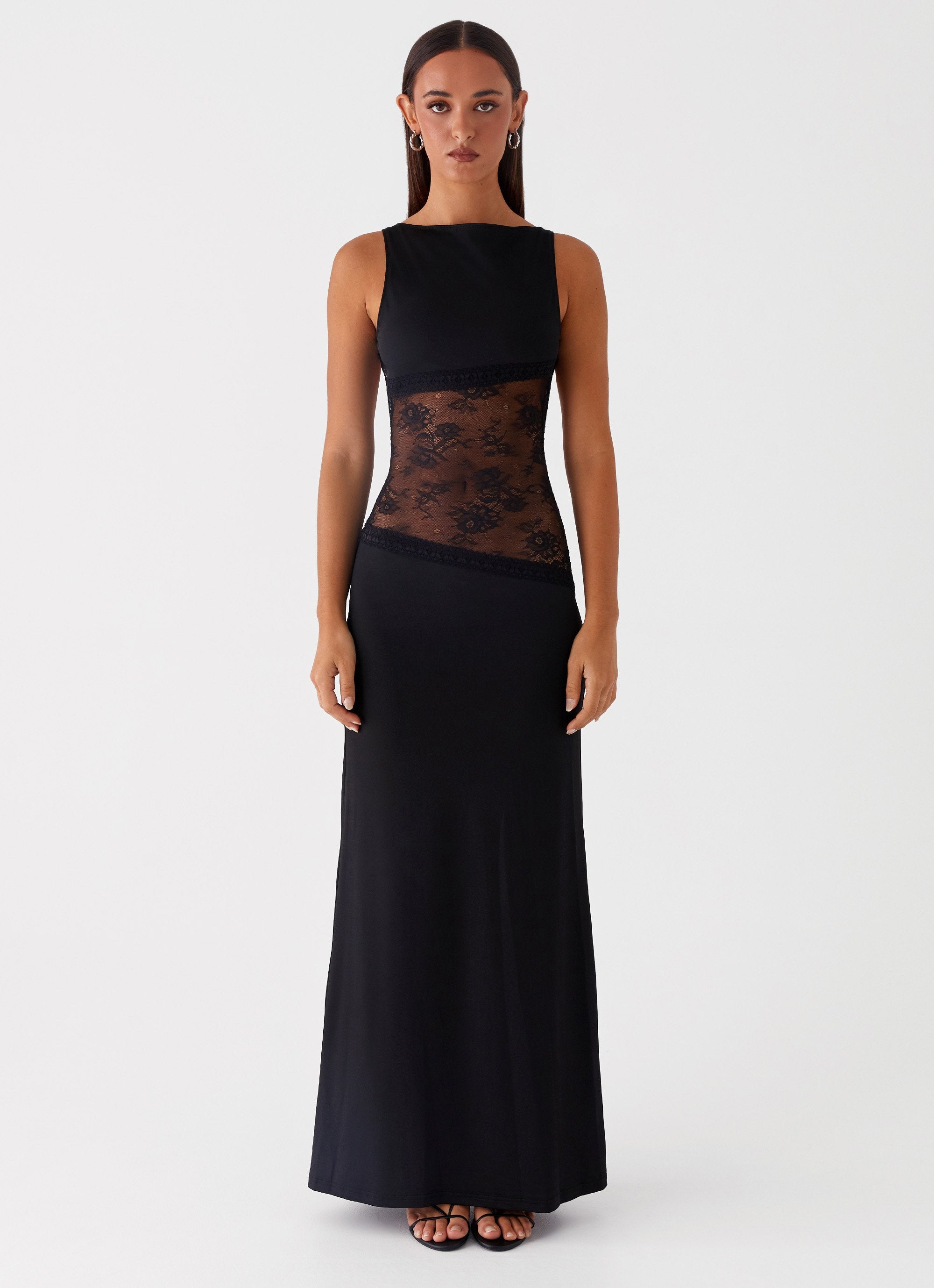 Vestido maxi bodycon con encaje | Mabel