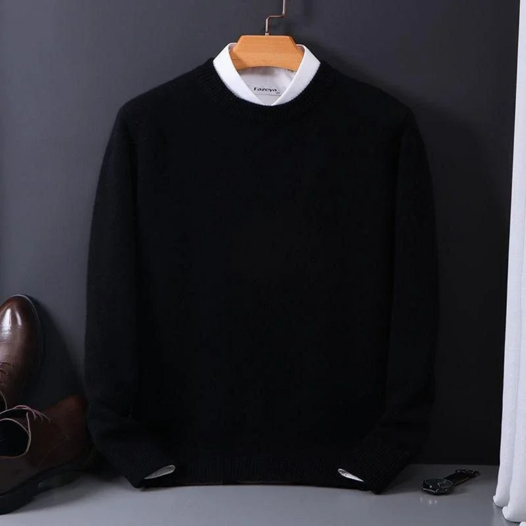 Jersey de cuello redondo en cachemira | Oriol