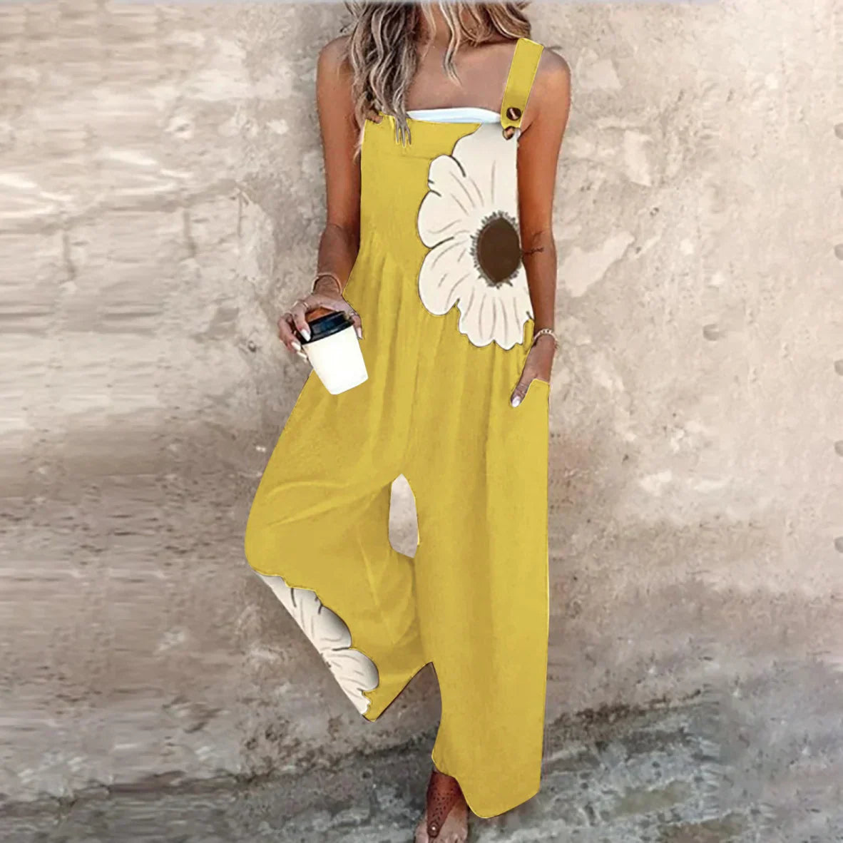 Peto largo de flor maxi | Noir