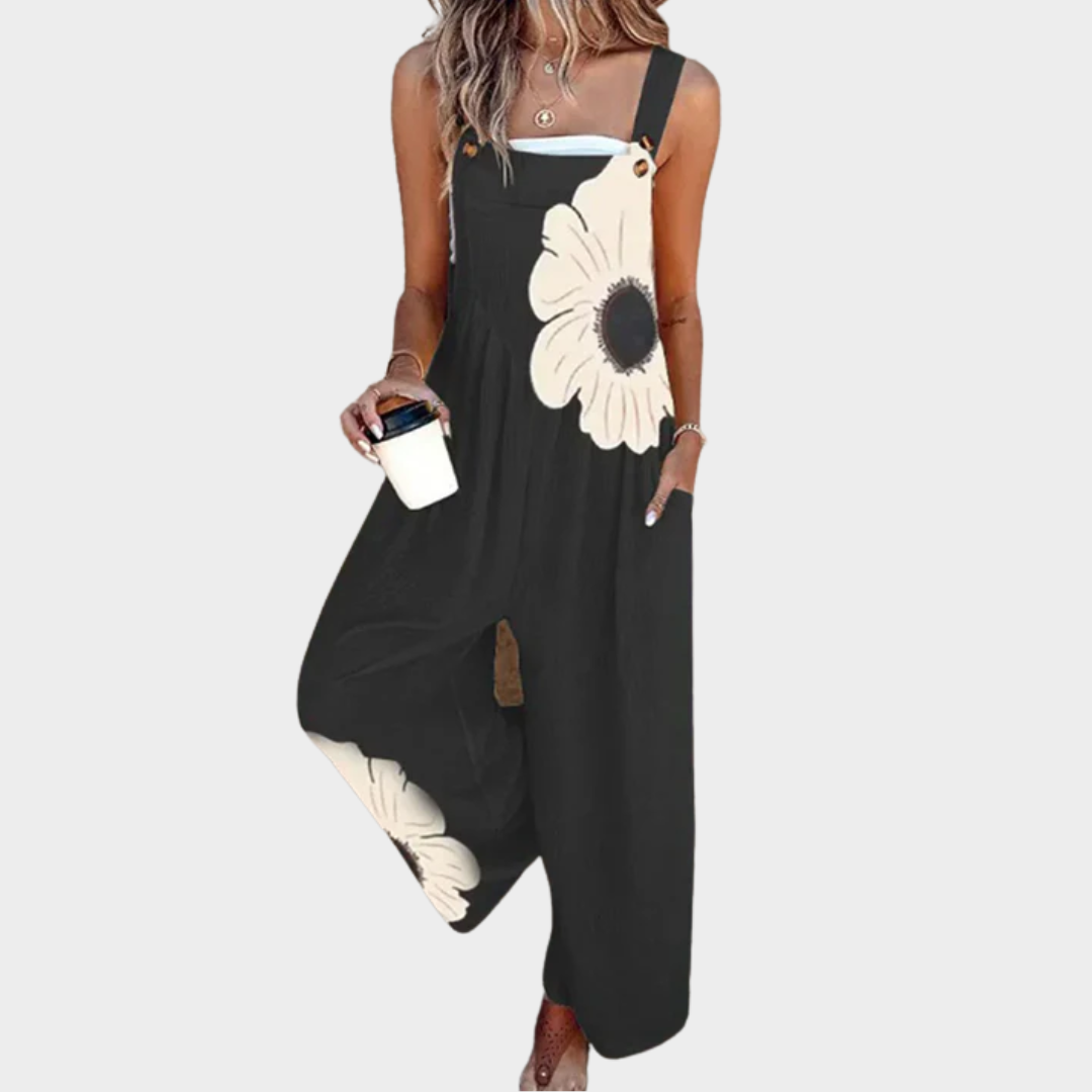 Peto largo de flor maxi | Noir