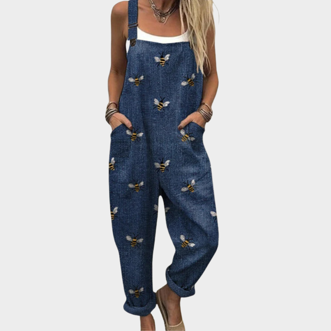 Peto de abejas sobre denim | Indigo