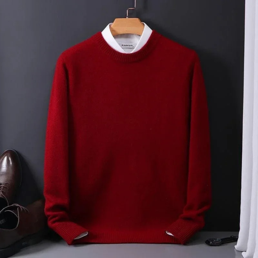 Jersey de cuello redondo en cachemira | Oriol