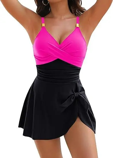 Bañador vestido con falda y top cruzado | Liora