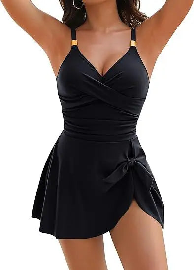 Bañador vestido con falda y top cruzado | Liora