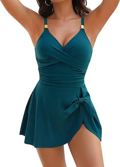 Bañador vestido con falda y top cruzado | Liora