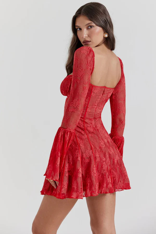 Vestido vintage con corsé y lazo | Analissa
