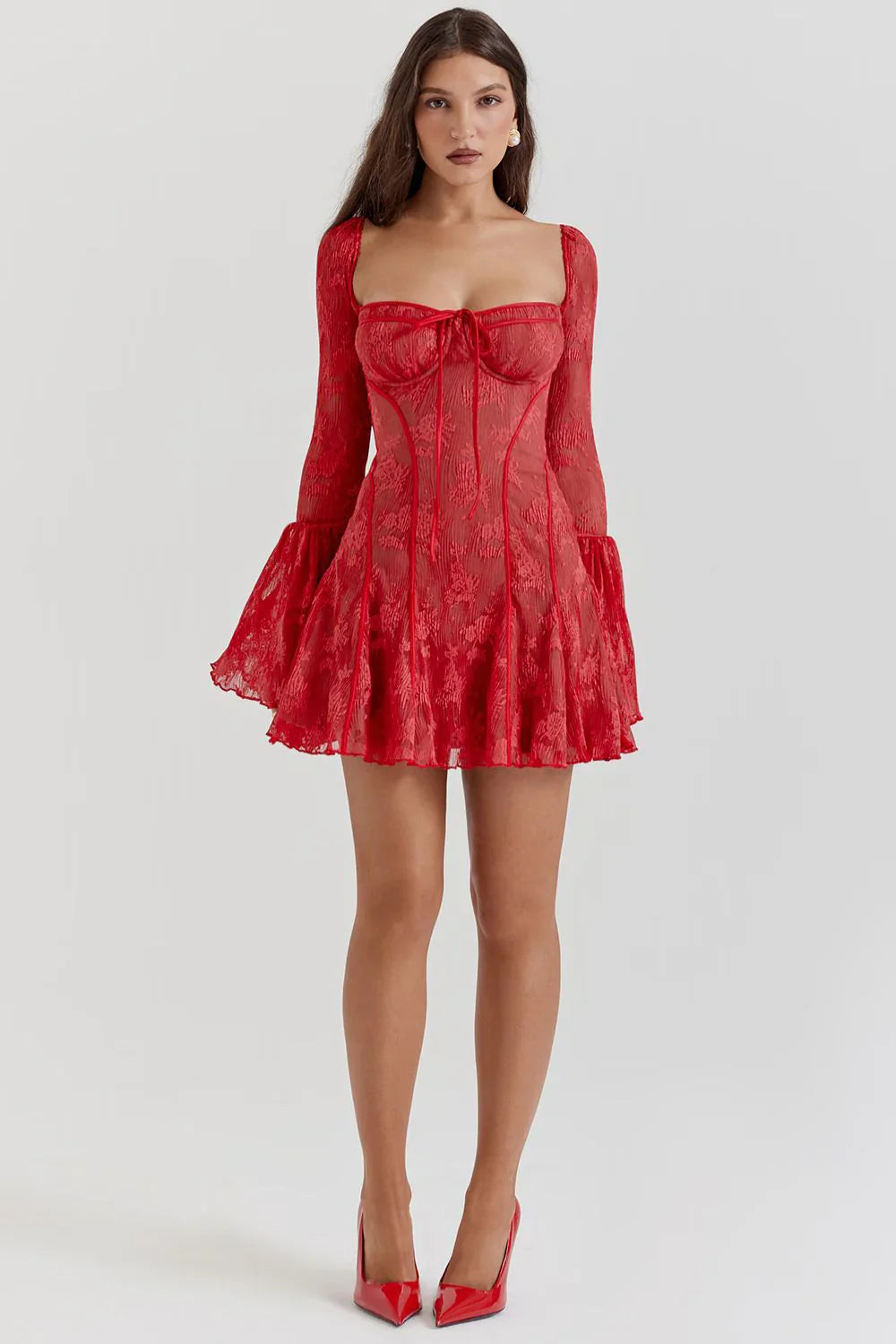 Vestido vintage con corsé y lazo | Analissa
