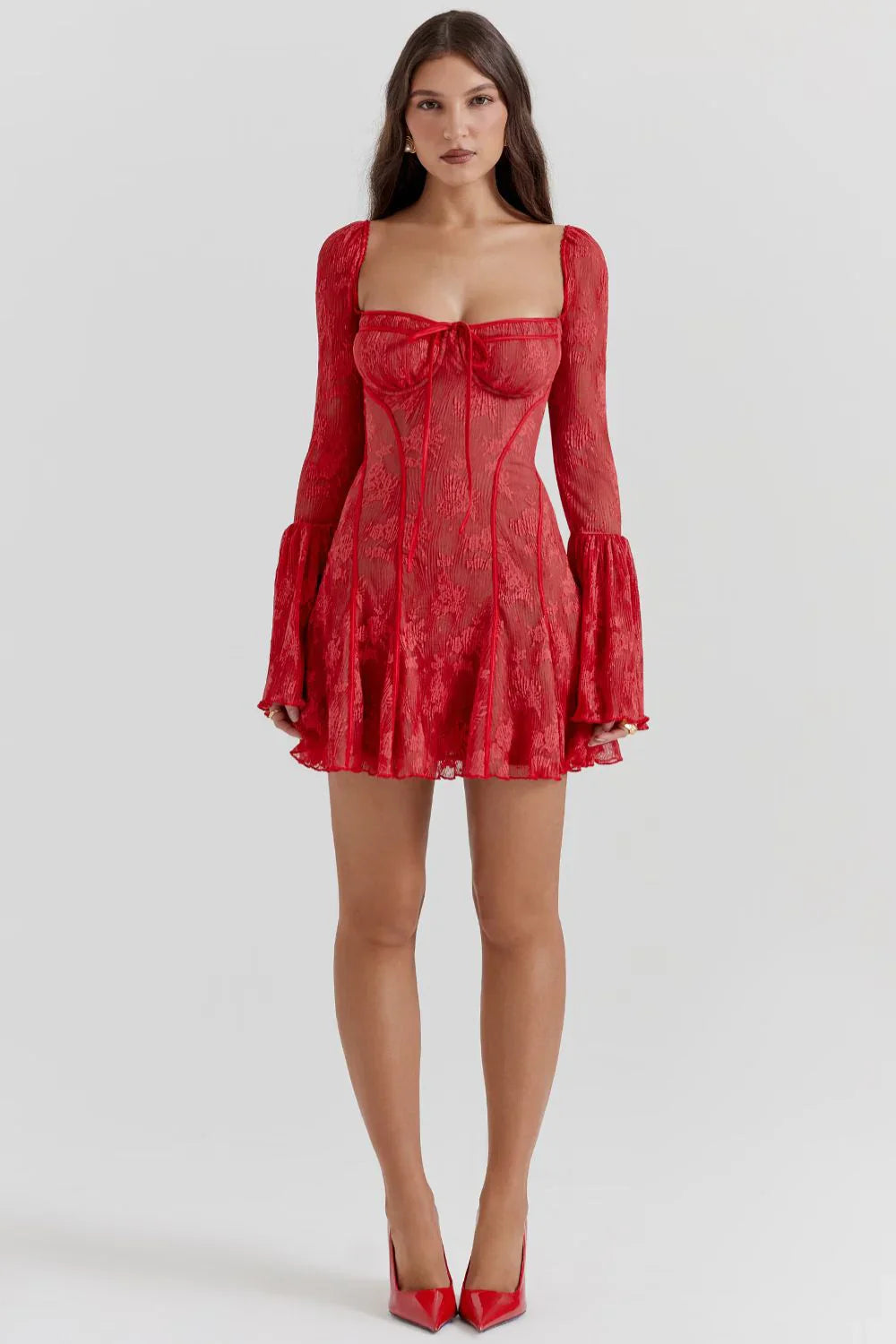 Vestido vintage con corsé y lazo | Analissa