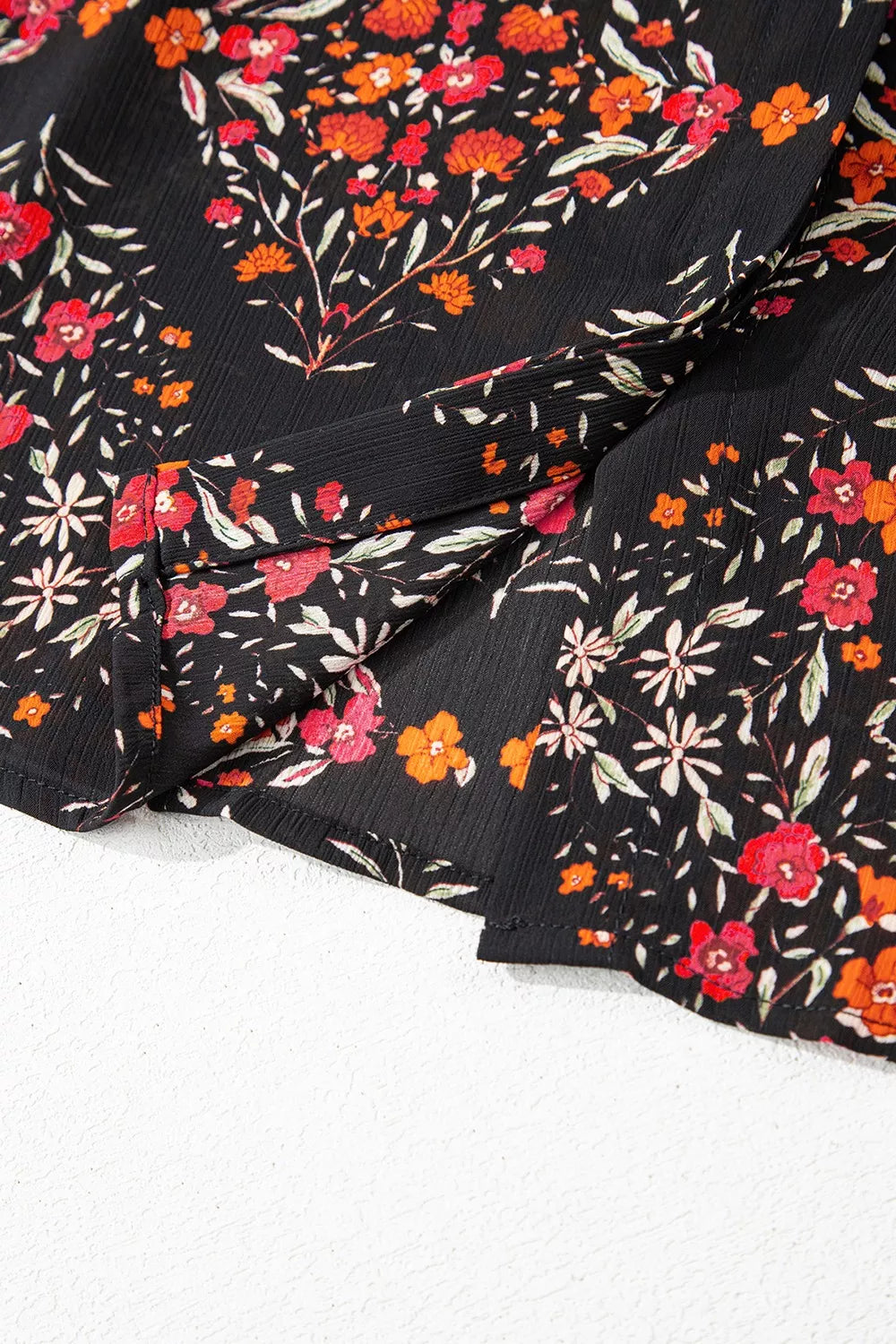 Camisa vintage con estampado floral y botones | Rita