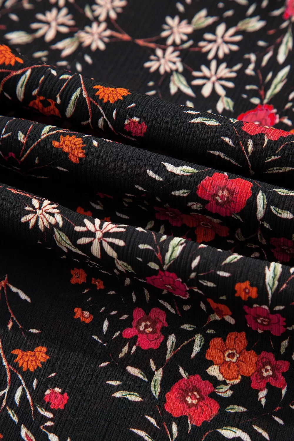Camisa vintage con estampado floral y botones | Rita