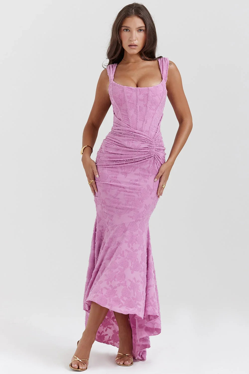 Vestido largo con corsé | Cesca