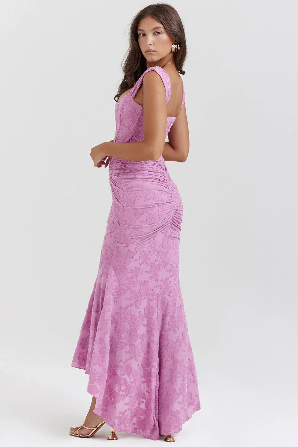 Vestido largo con corsé | Cesca