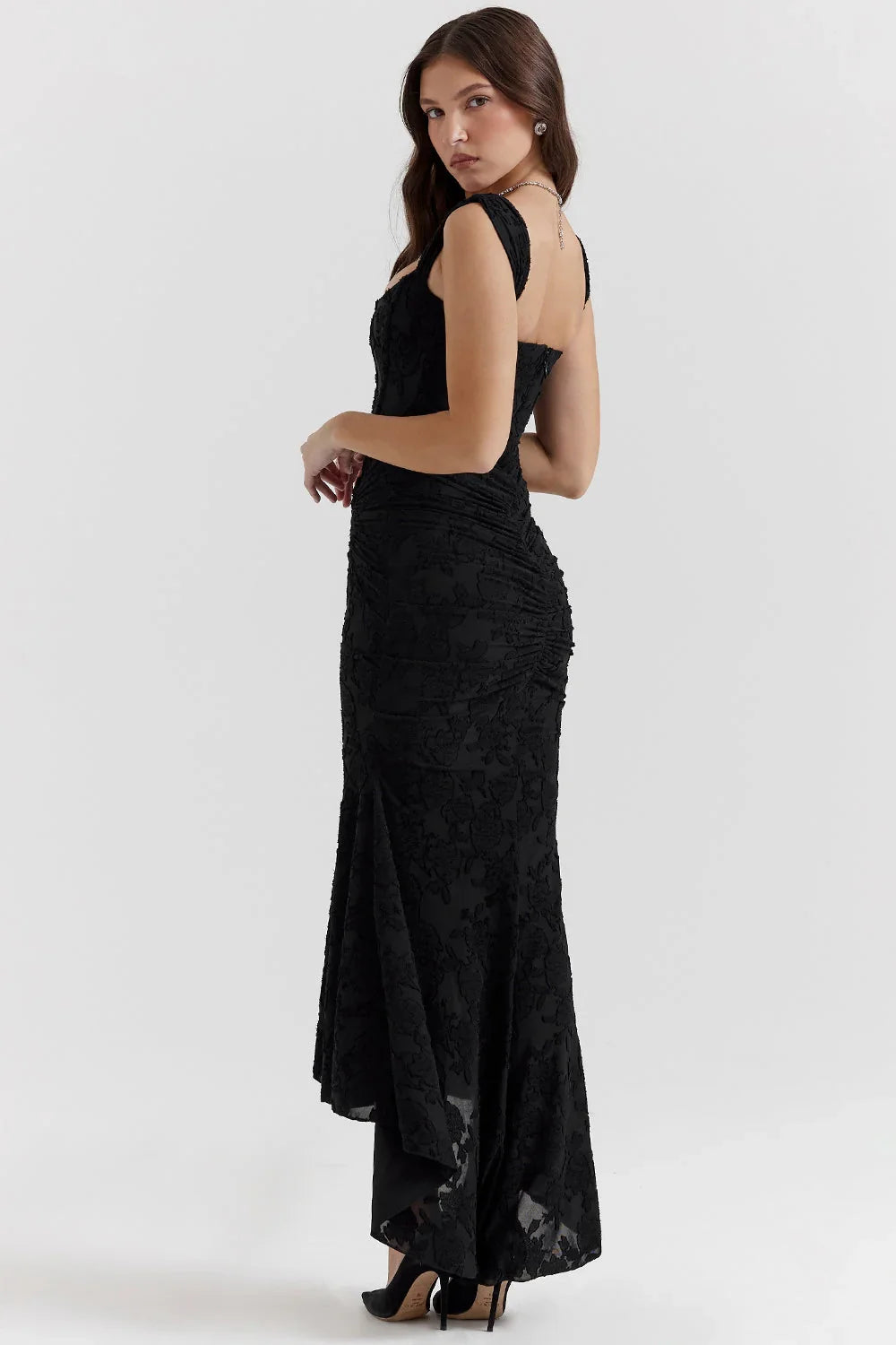 Vestido largo con corsé | Cesca