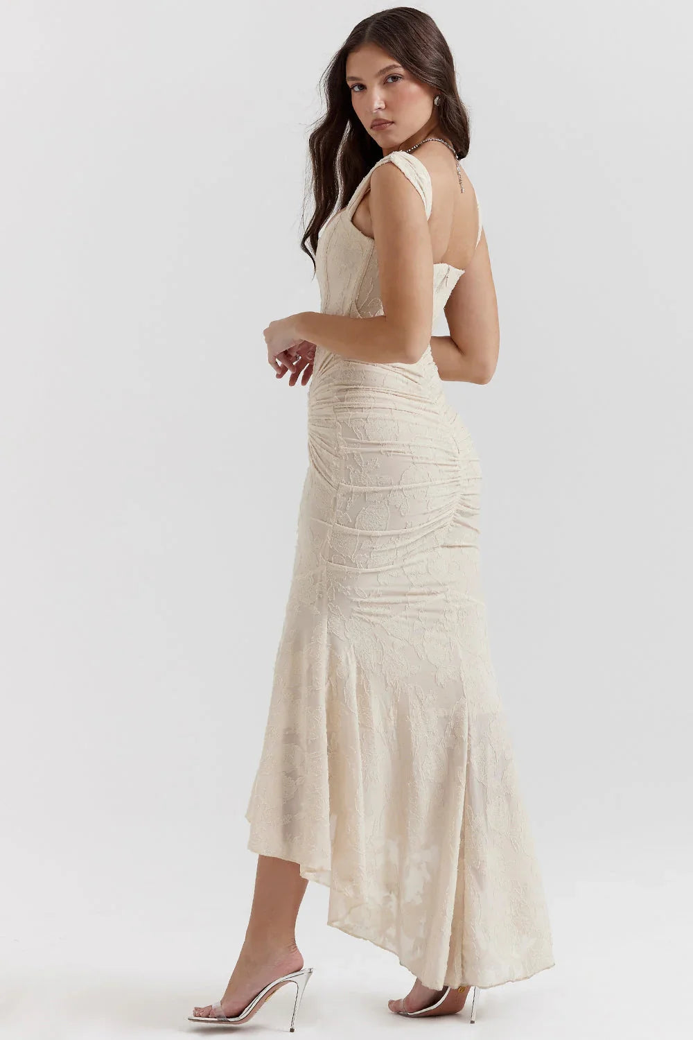 Vestido largo con corsé | Cesca