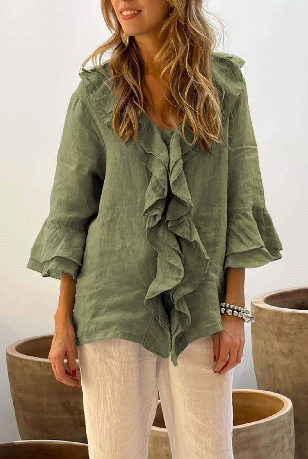 Camisa con volantes | Fleur