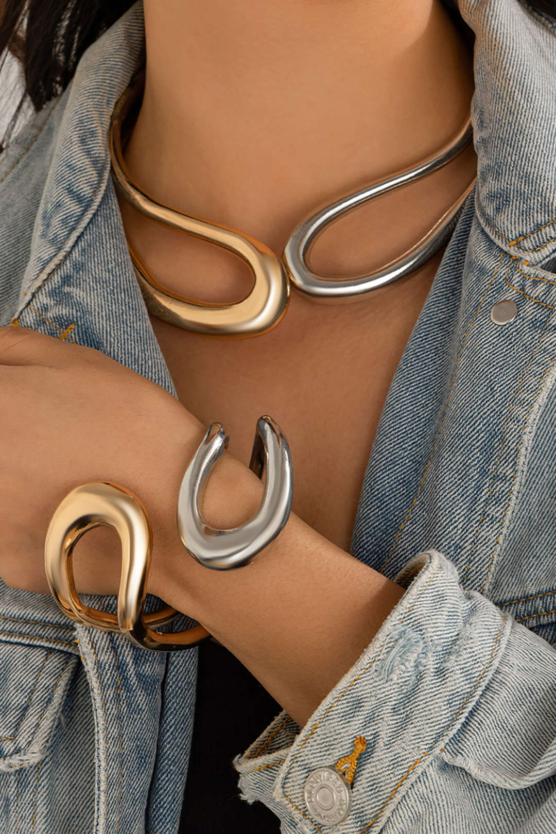 Pulsera asimétrica escultórica | Vera