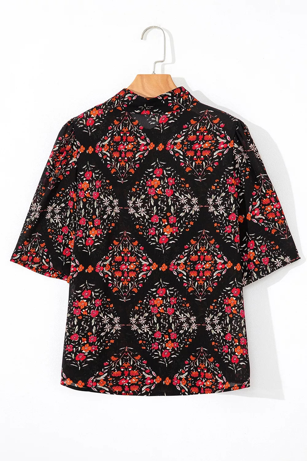 Camisa vintage con estampado floral y botones | Rita