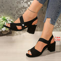 Sandalia color block con joya | Elara